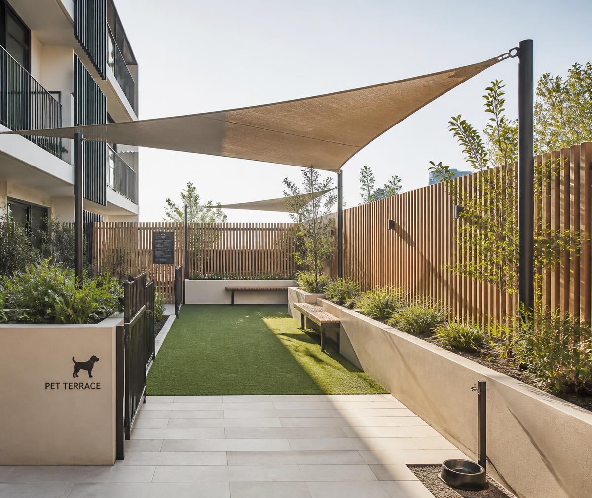 Pet terrace & spa at ALTA